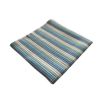 1635 2 vaflovy rucnik modry 50x100 cm