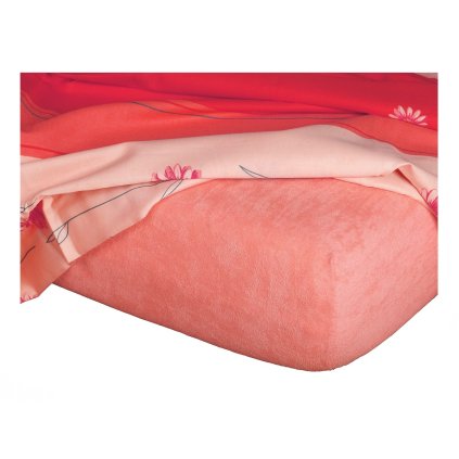 Dadka Froté prostěradlo losos (Rozměr 90x200x20 jednolůžko)