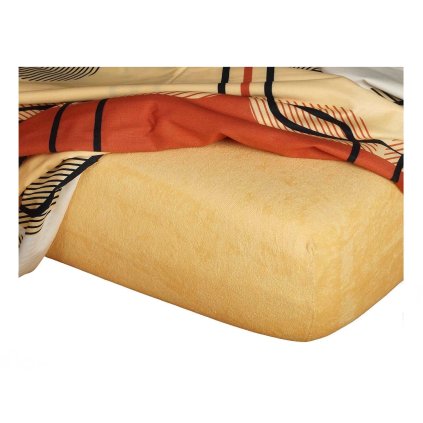 Froté prostěradlo okr (Rozměr 90x200x20 jednolůžko)