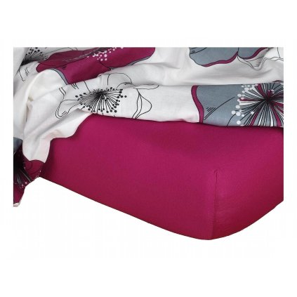 Dadka Jersey prostěradlo ostružina (Rozměr 90x200x20 jednolůžko)