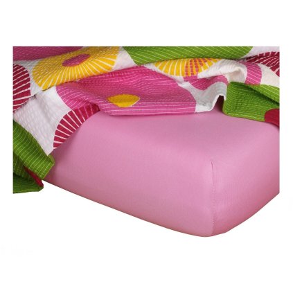 Dadka Jersey prostěradlo starorůžové (Rozměr 90x200x20 jednolůžko)