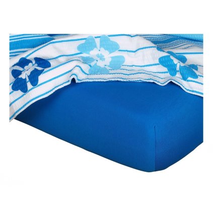 Dadka Jersey prostěradlo královská modř (Rozměr 90x200x20 jednolůžko)