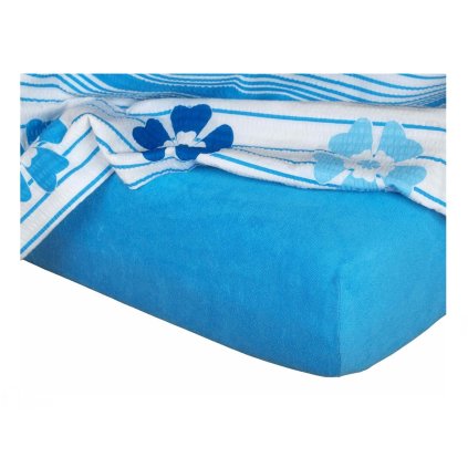 Dadka Froté prostěradlo denim (Rozměr 90x200x20 jednolůžko)