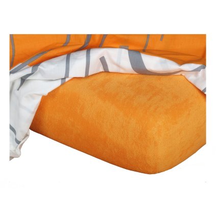Dadka Froté prostěradlo pomeranč (Rozměr 90x200x20 jednolůžko)