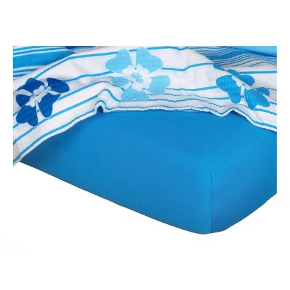 Jersey prostěradlo denim (Rozměr 90x200x20 jednolůžko)