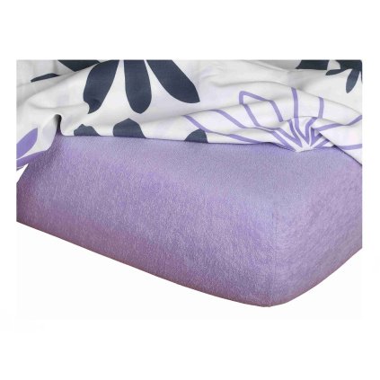 Froté prostěradlo fialové (Rozměr 90x200x20 jednolůžko)