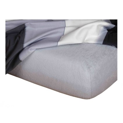 Dadka Froté prostěradlo šedé (Rozměr 90x200x20 jednolůžko)