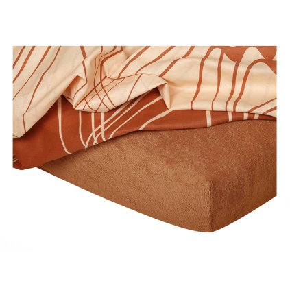 Froté prostěradlo nugát (Rozměr 90x200x20 jednolůžko)