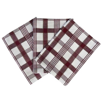 3426 1 kuchynske uterky 3ks extra sava karo bordo dadka vracov