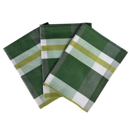 5046 2 kuchynske uterky zeleno zluty pruh 3ks dadka vracov