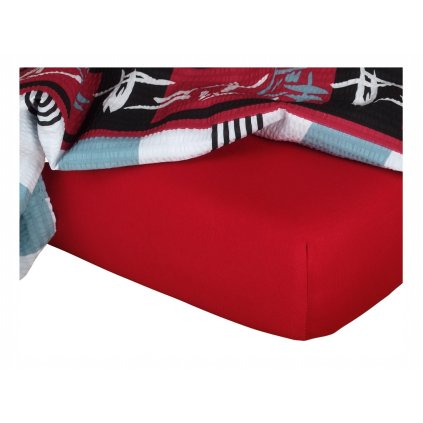 Jersey prostěradlo vínové (Rozměr 90x200x20 jednolůžko)