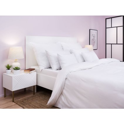 Povlak na polštář atlas grádl bílý proužek 0,2 cm (Rozměr 70x90)