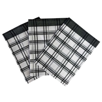 735 3 kuchynske uterky 3ks tradicni karo cerne dadka vracov