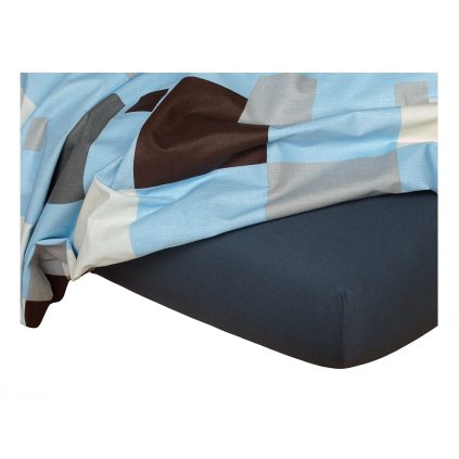Dadka Jersey prostěradlo tmavě šedé (Rozměr 90x200x20 jednolůžko)