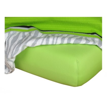 Jersey prostěradlo kiwi (Rozměr 90x200x20 jednolůžko)