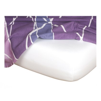 Dadka Jersey prostěradlo bílé (Rozměr 90x200x20 jednolůžko)