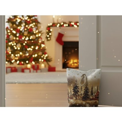 9327 vanocni dverni zarazka zasnezena krajina cyh6019r pozadi dadka vracov