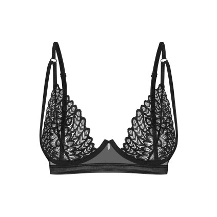 Podprsenka Obsessive Donarella bra (Velikost M/L, Barva Černá)