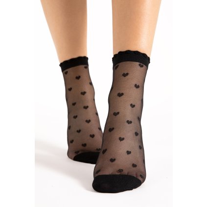 Silonkové ponožky Fiore Iris 20 DEN G1154 (Velikost UNI, Barva Černá)