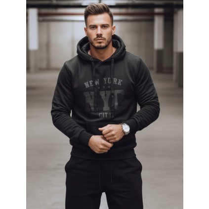 Pánská mikina s kapucí Dstreet BX5934 (Velikost M, Barva Černá)