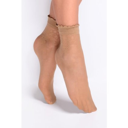 Silonkové ponožky Gabriella Bea Code 697 (Velikost UNI, Barva Béžová)
