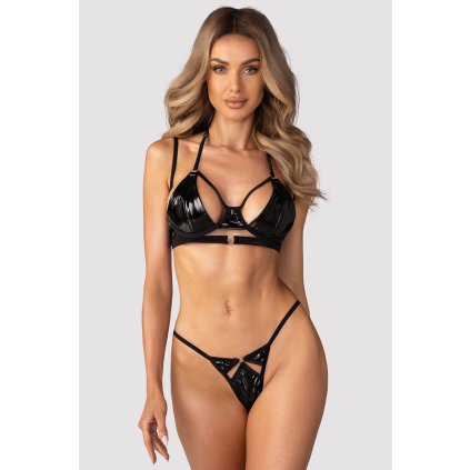Komplet Obsessive Keira Lise 2-pcs set (Velikost L/XL, Barva Černá)