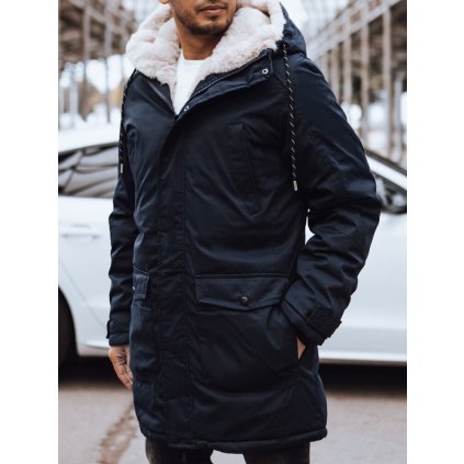 Pánská zimní bunda Barva tmavě modrá DSTREET TX4586 (Velikost M, Barva Modrá)