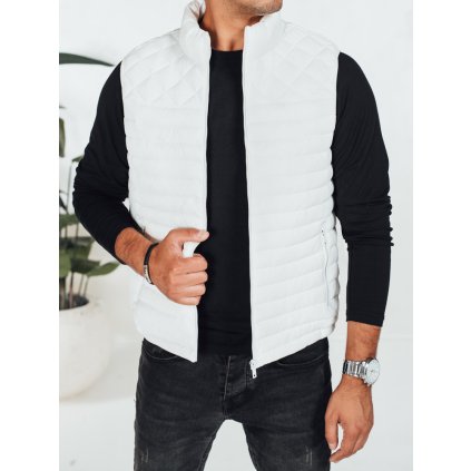 Pánská vesta Dstreet TX5075 (Velikost M, Barva Bílá)