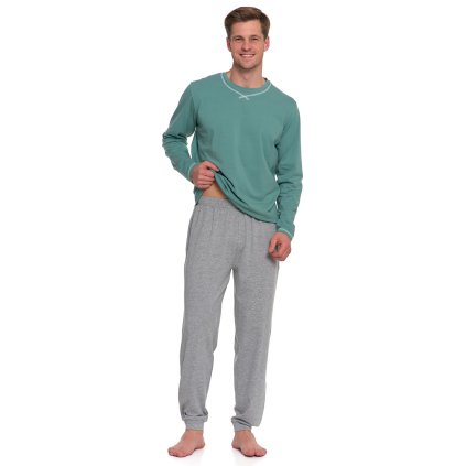 Pánské pyžamo Moraj PDM4600-012 (Velikost XL, Barva Zelená)