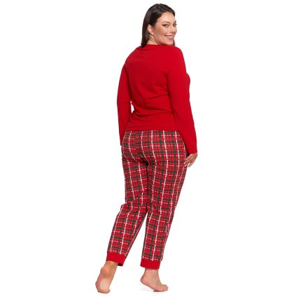 Dámské pyžamo Moraj PDD4100-013 (Velikost S, Barva Červená)