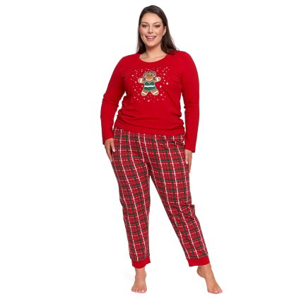 Dámské pyžamo Moraj PDD4100-013 (Velikost S, Barva Červená)