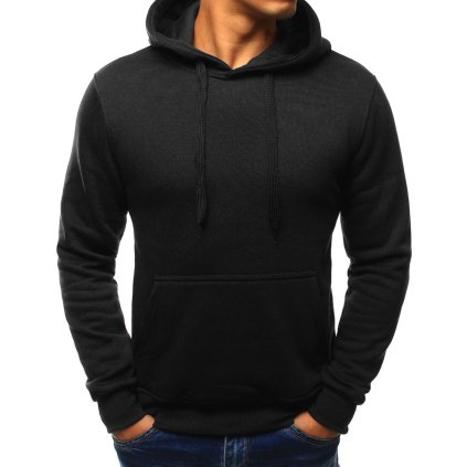 Pánská mikina s kapucí černá BX2028 (Velikost M, Barva Černá)