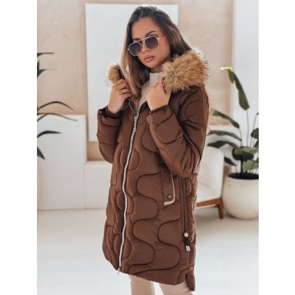 Dámská bunda s kapucí VIRELIA Dstreet TY4936 (Velikost S, Barva Béžová)