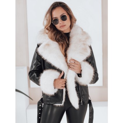 Dámská zimní bunda s kožíškem GIRLROCK Dstreet TY5122 (Velikost S, Barva Černá)