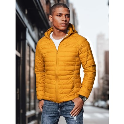 Pánská bunda přechodná žlutá Dstreet TX4407 (Velikost M, Barva Žlutá)