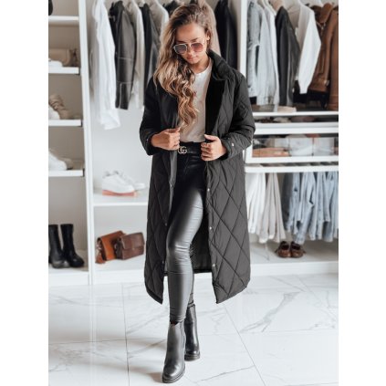 Dámská dlouhá zimní bunda WARMISSA Dstreet TY4916 (Velikost S, Barva Černá)