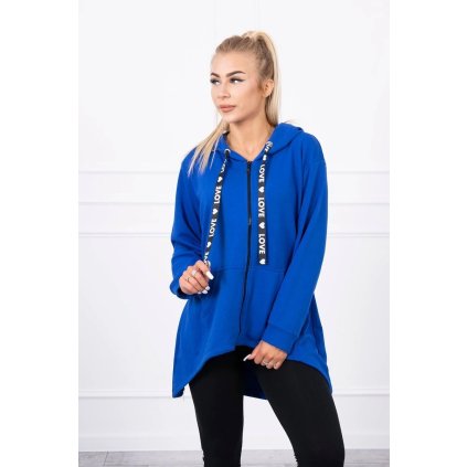 Mikina s kapucí a delšími zády (Velikost UNI, Barva Růžová - světle)