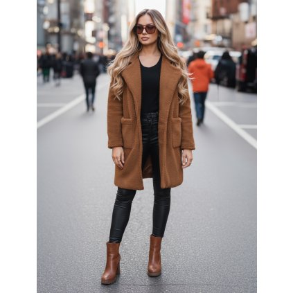 Dámský zimní kabát  Dstreet NY0752z (Velikost S, Barva Béžová)