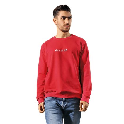 Pánská mikina Reviver F5605 (Velikost M, Barva Červená)