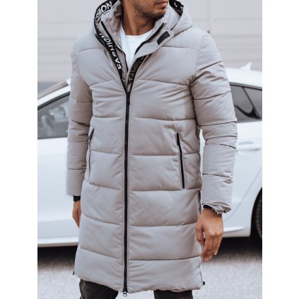 Pánská prošívaná bunda s kapucí Dstreet TX4872 (Velikost M/48, Barva Béžová)