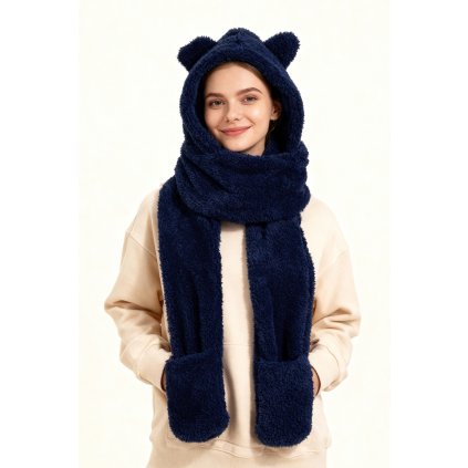 Kapuce Vivisence 70107 (Velikost UNI, Barva Modrá - tmavě)