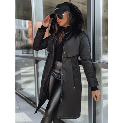 Dámská zimní bunda LUSTER Barva černá DSTREET TY3954 (Velikost S, Barva Černá)