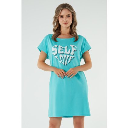 Noční košile Italian Fashion Selfie kr.r. (Velikost XL, Barva Modrá)