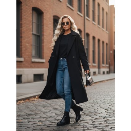 Dámský kabát LORINESS Dstreet TY4692z (Velikost S, Barva Černá)