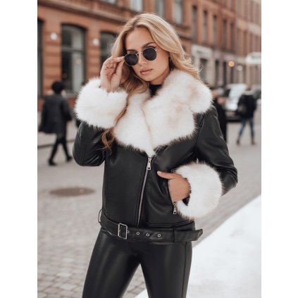 Dámská zimní bunda GIRLROCK s kožíškem TY5122z (Velikost S, Barva Černá)