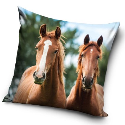 44452 dekoracni polstarek kone hnedaci