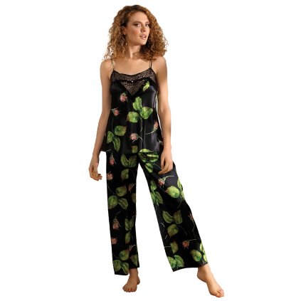 Dámské pyžamo Dkaren DK-KC-008 (Velikost S, Barva Černá)