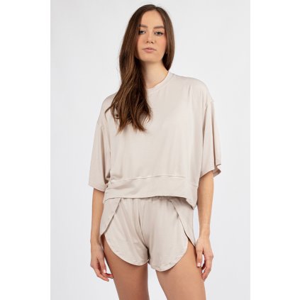 Dámské pyžamo Dkaren DK-K-B19 (Velikost S, Barva Béžová)