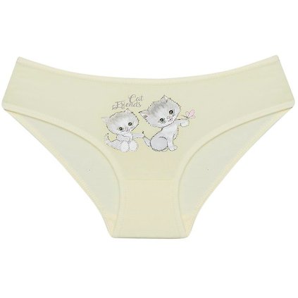 Dětské kalhotky Cat friends (Barva Smetanová, Velikost 6/7)