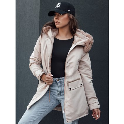 Dámská bunda SNOWFALL Dstreet TY4490 (Velikost S, Barva Béžová)